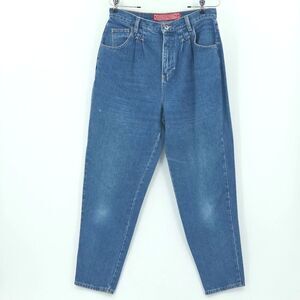 Vintage No Excuses Mom Jeans Womens 13/14 Blue High Rise Barrel Leg 80s Retro